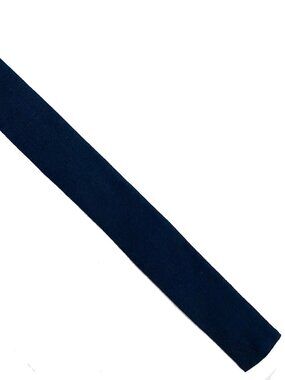 Vtg Tie Lyons Navy Blue Dacron Wool Blend Square Tip Skinny Tie Necktie 1.5 x 52